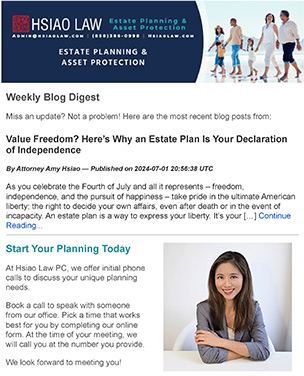 Estate Planning Newsletter - Subscribe Today!